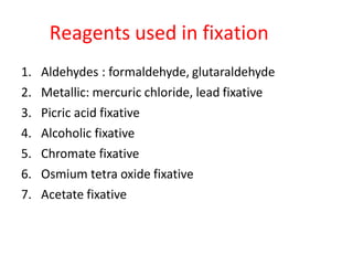 Histological Techniques: Section 2:Fixation of tissues | PPTX