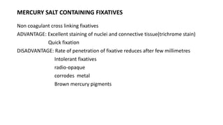 FIXATIVES in Pathology for Postgraduate and DMLT | PPTX