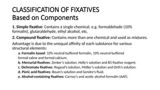 histopathological fixatives in the lab, and fixation | PPTX