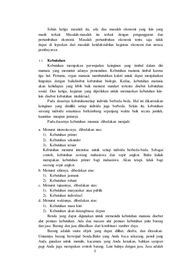 Dasar Dasar Ilmu Ekonomi