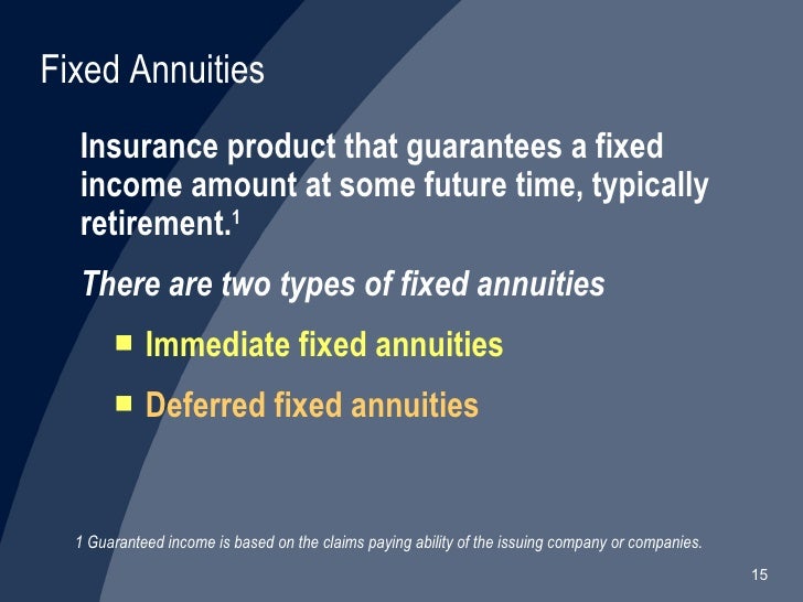 Benefits of Fixed Annuities