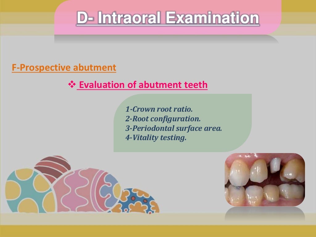 Clinical Examination Of Fixed Prosthodontics