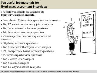 Fixed asset accountant interview questions