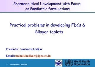 Fdc Medication Fixed Dose Combinations- WHO Meet | PPT