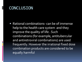 Fixed dose drug combinations | PPTX