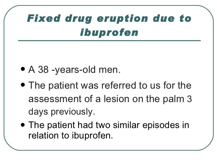 Fixed drug eruption