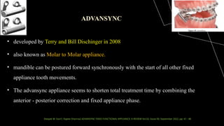 fixed functional appliance in Orthodontics | PPTX
