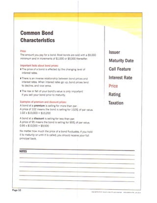 Fixed income workbook