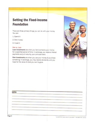 Fixed income workbook