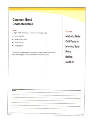 Fixed income workbook