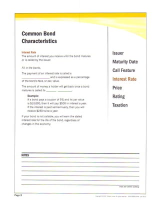 Fixed income workbook