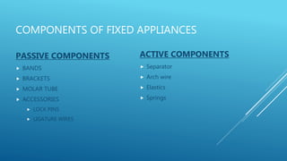 Fixed orthodontic appliances