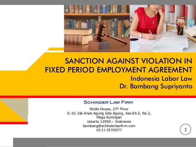 Fixed Period Employment Agreement Indonesia Labor Law