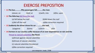 Comprehensive Guide to Fixed Prepositions and Usage Exercises | PDF
