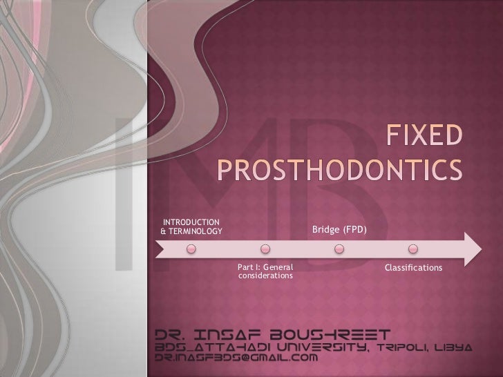 Fixed prosthodontics lesson 6