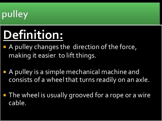 pulley meaning