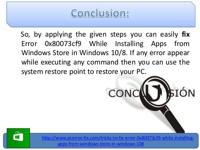 Repair Error 0x80073cf9 While Installing Apps From Windows Store In W
