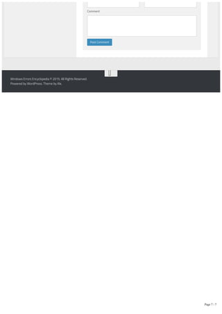 Comment
Post Comment
Windows Errors Encyclopedia © 2015. All Rights Reserved.
Powered by WordPress. Theme by Alx.
Page 7 / 7
 