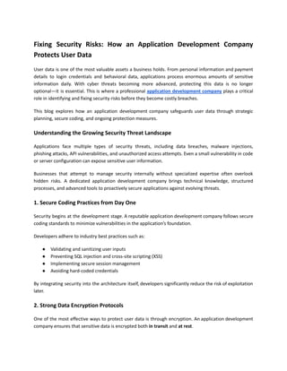 Fixing Security Risks_ How an Application Development Company Protects ...