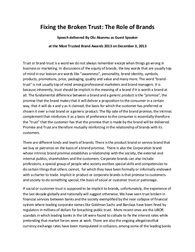 Broken trust essay image