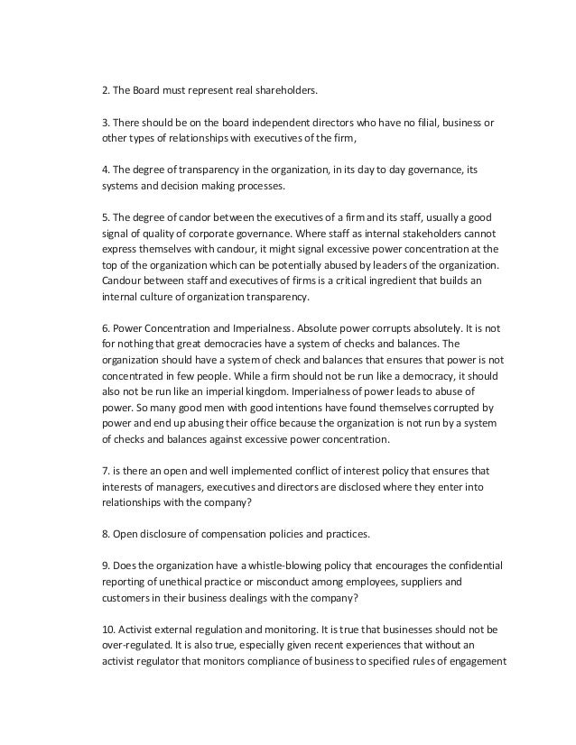 transparency in corporate governance essay transparency in corporate governance essay