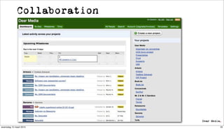 Collaboration




woensdag 10 maart 2010       33
 