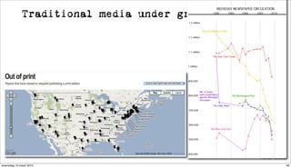 Traditional media under great pressure




woensdag 10 maart 2010                                46
 