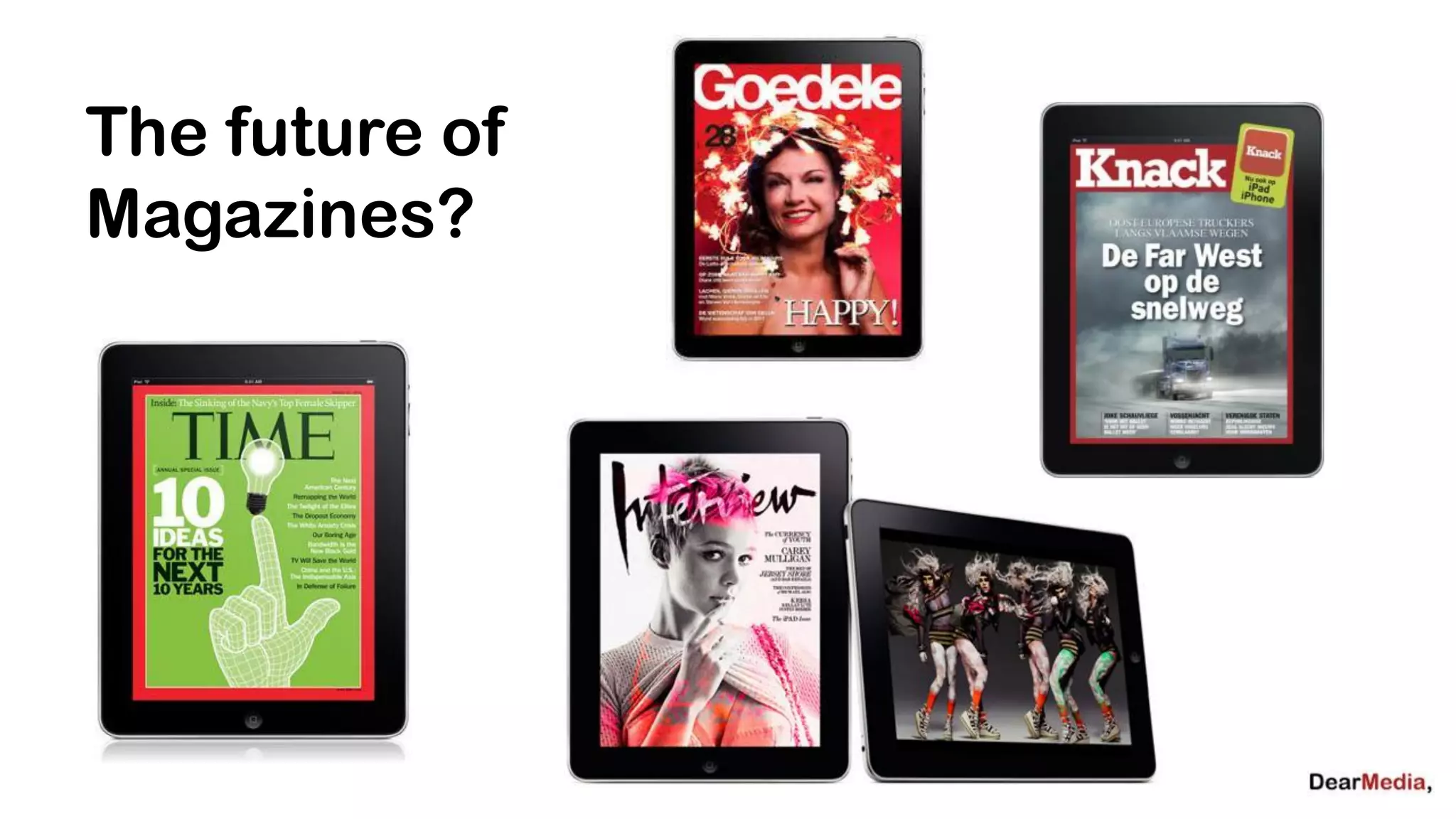 The future of
Magazines?
 