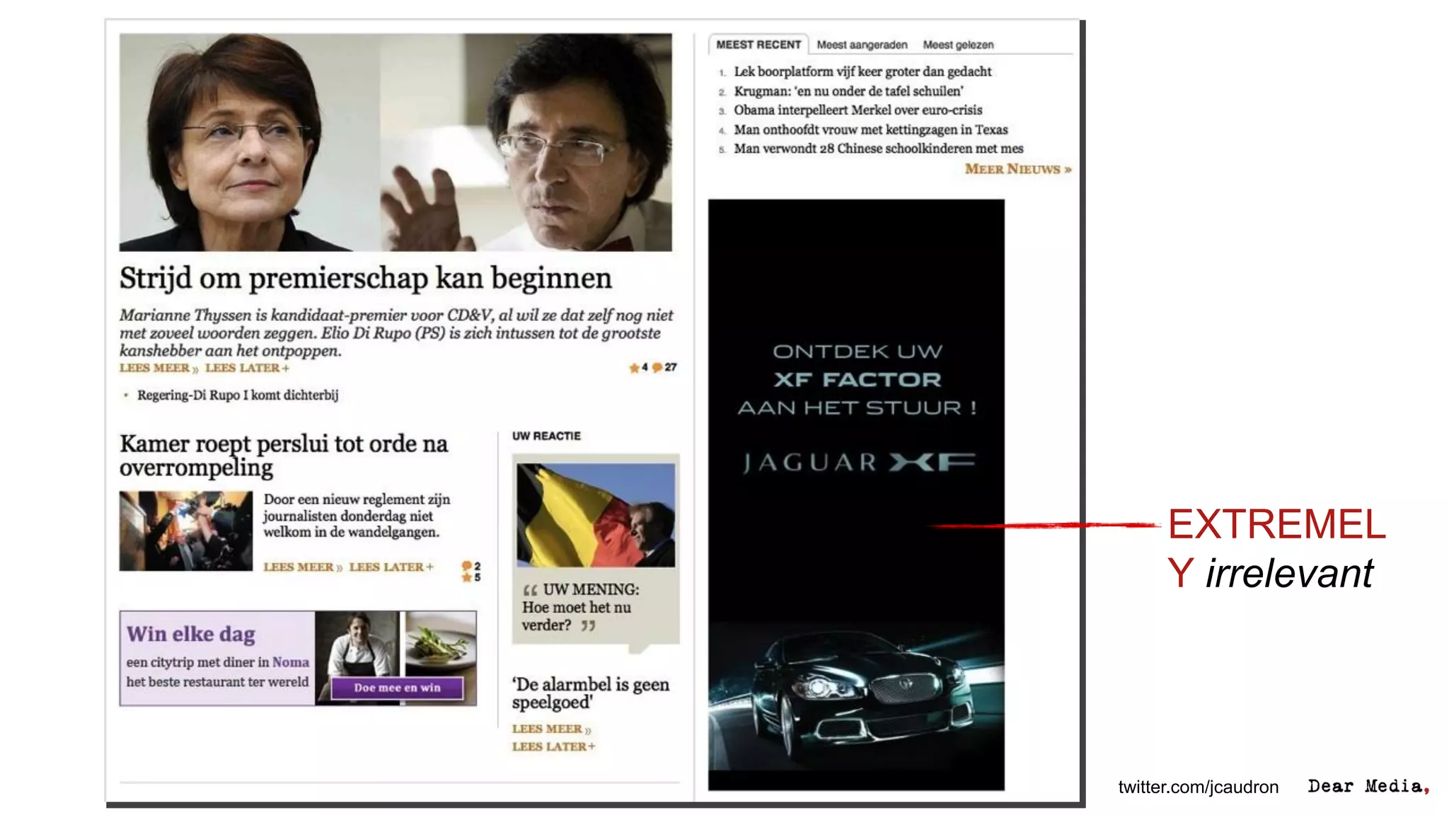 EXTREMEL
      Y irrelevant




twitter.com/jcaudron
 