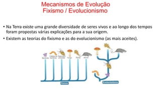 Fixismo / Evolucionismo | PPTX