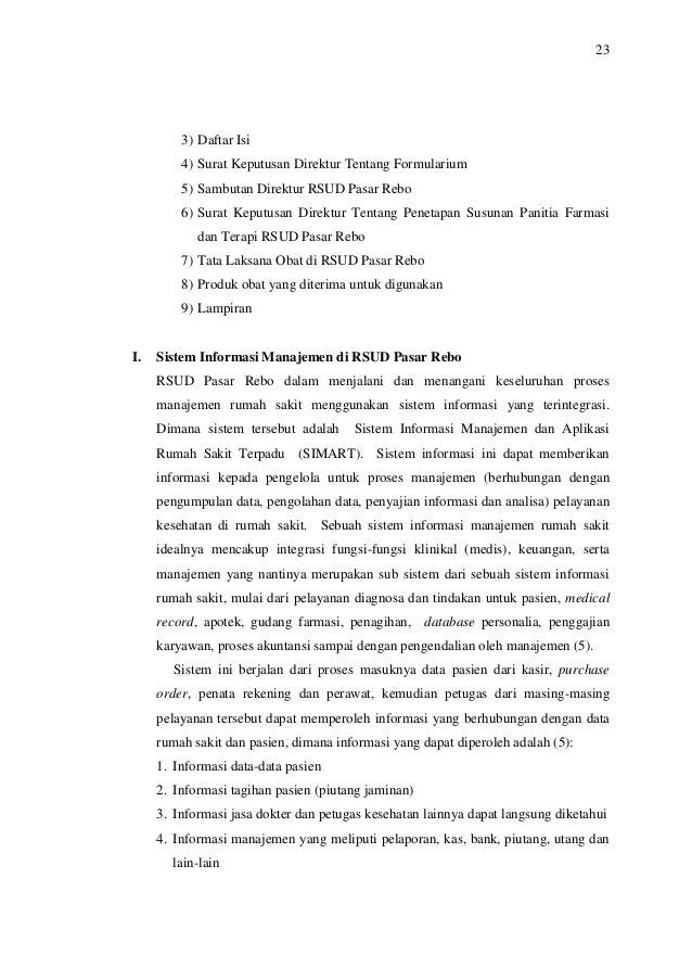 LAPORAN PKPA DI RSUD PASAR REBO JAKARTA TIMUR