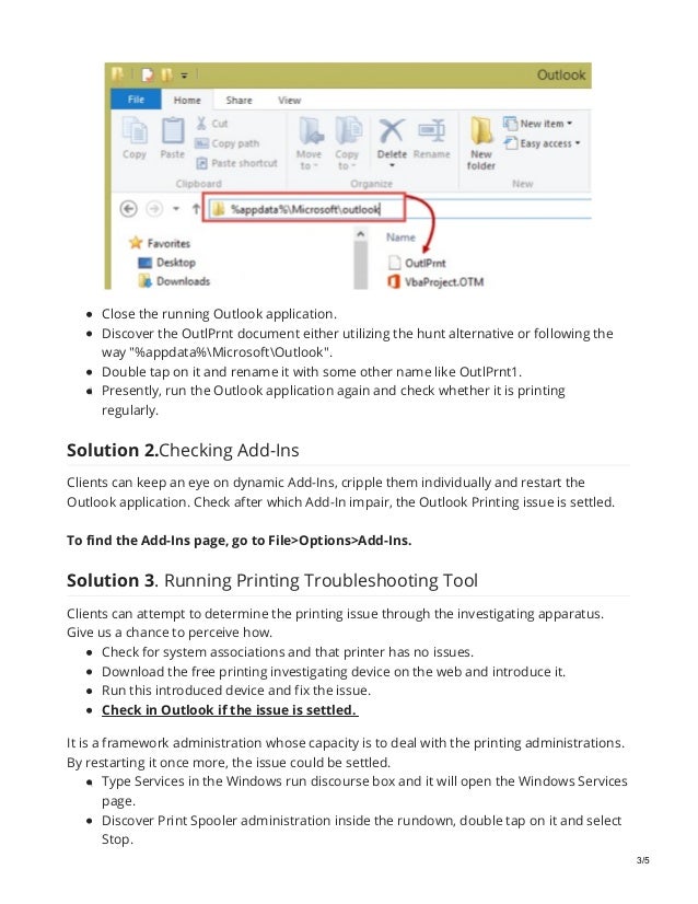 Fix microsoft outlook printing problems in all outlook versions