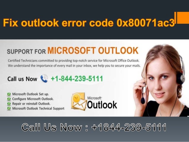 Fix outlook error code 0x80071ac3 @1-(844)-239-5111