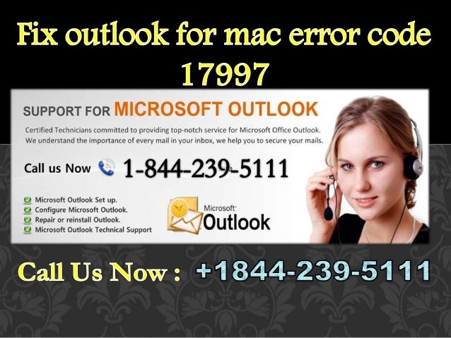 Outlook Error Code 17997
