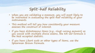 Reliability and validity of Research Data | PPTX