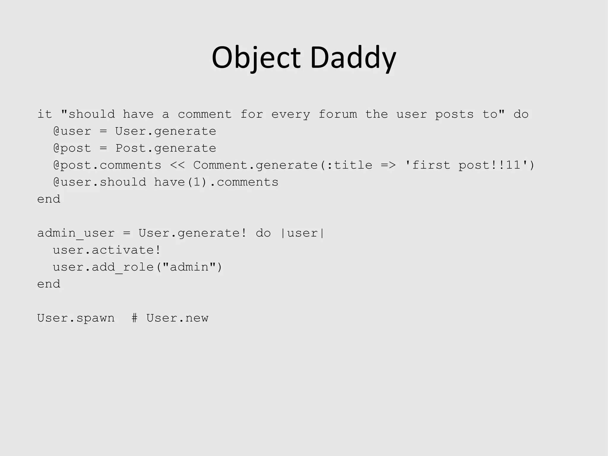 Object Daddy 