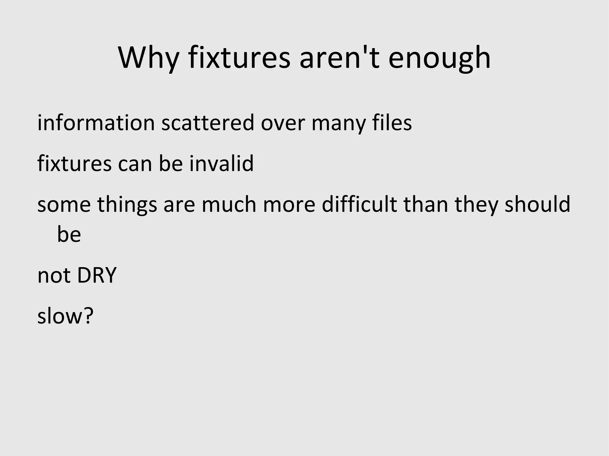 no one remembers the „story” it &quot;should be possible to delete a folder only in a group that you're a member of&quot; do folder = folders(:ruby) folder.should be_deletable_by(users(:joe)) folder.should be_deletable_by(users(:joan)) folder.should_not be_deletable_by(users(:bill)) end 