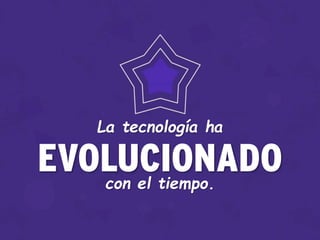 La tecnología ha
con el tiempo.
EVOLUCIONADO
 
