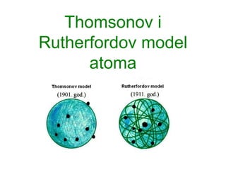 Thomsonov i Rutherfordov model atoma 