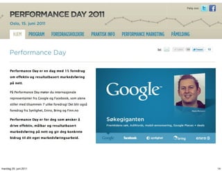 mandag 20. juni 2011   14
 