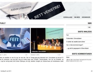 mandag 20. juni 2011   24
 