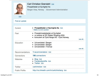 mandag 20. juni 2011   42
 