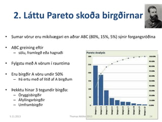 Fjárbinding í birgðum - Inventory management in icelandic. | PDF