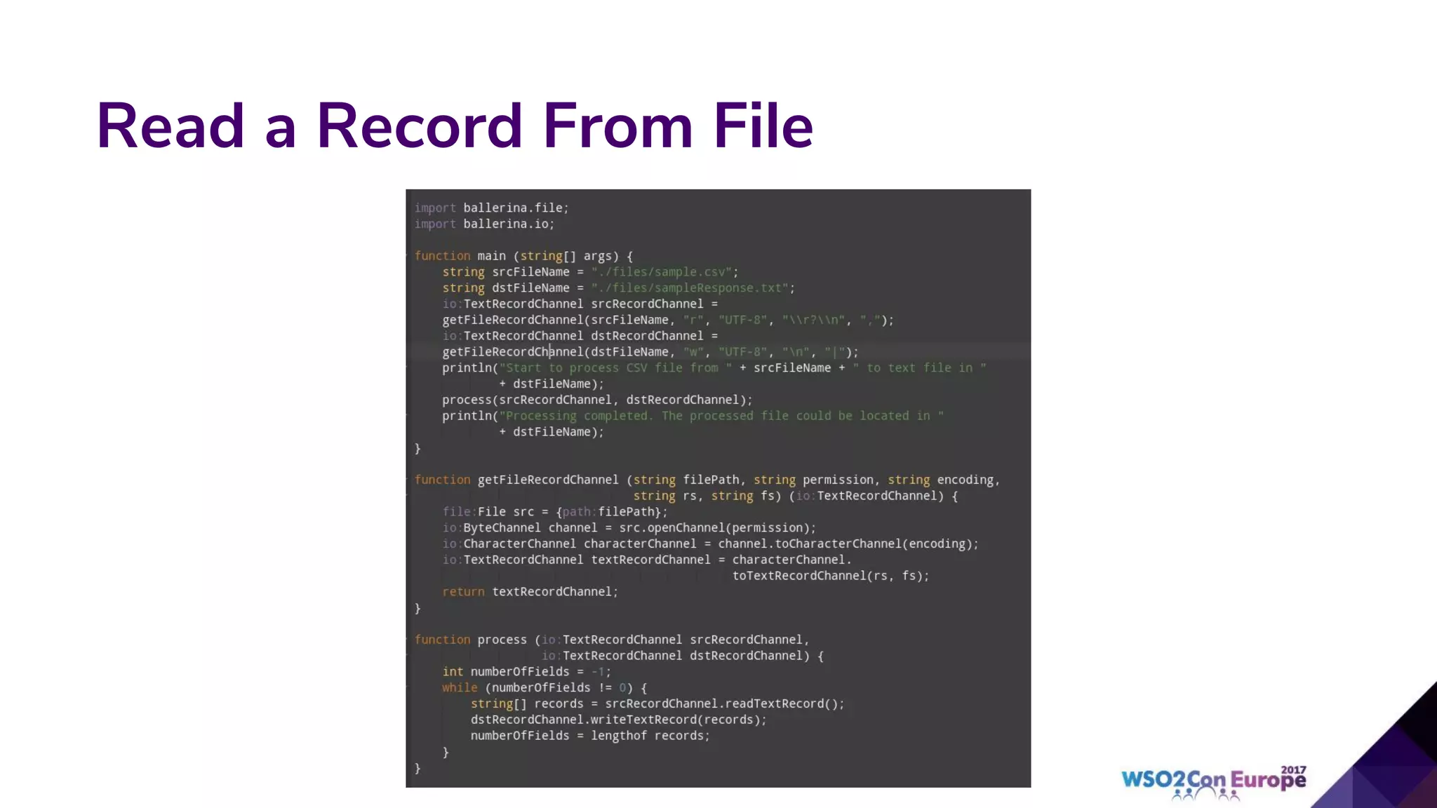 Read a Record From File
 