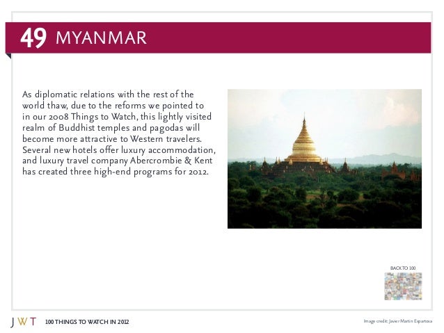 49
100 Things to Watch in 2012
BACK TO 100
Image credit: Javier Martin Espartosa
As diplomatic relations with the rest of ...