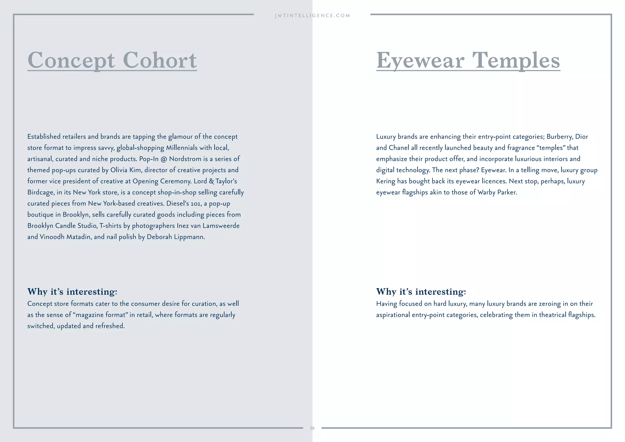 79
Why it’s interesting:
Globalization means that from Black Friday to Singles’ Day, “shopping
holidays” are quickly being introduced to new markets. Although the U.K.
doesn’t celebrate Thanksgiving, shoppers there embraced Black Friday with
enthusiasm in 2014.
Singles’ Day is shaping up as a global shopping phenomenon. It began as
a novelty in China to mark the supposed loneliest day of the year (Nov.
11, as 11/11 stacks up to a pile of ones) and has become the largest online
shopping day in the world after being appropriated by Alibaba, the largest
e-retailer in China—even trumping Black Friday. In 2014 Alibaba made
$1 billion in the ﬁrst 17 minutes of Singles’ Day.
Now the concept is expanding globally. Alibaba’s CEO believes Singles’ Day
deals will reach consumers in 220 countries in the next year, and if global
shifts are anything to go by, he’s probably right. Single living is certainly
a global trend. According to the U.S. Census Bureau, the proportion of
single-person households in the U.S. alone increased from 17% to 27.5%
between 1970 and 2012.
Celebrating
Singles
Why it’s interesting:
Two juggernauts, each with deep take-up in their own territory, are moving
into the other’s grounds. The issue, of course, will be whether Alibaba can
win American trust and whether the Chinese will migrate to Amazon’s offer.
Will they also need to differentiate their offers?
Two Internet giants are rapidly expanding into each other’s home turfs.
Chinese e-commerce company Alibaba is staking its claim in the U.S.,
staging an IPO in September (the biggest in Wall Street history at $21.8
billion) and has started selling to Americans through mobile boutique app
11 Main. Meanwhile, a group of U.S. retailers including Saks Fifth Avenue,
Macy’s and Neiman Marcus has started using Alipay, Alibaba’s payment
service. Amazon is expanding in China, where Amazon China enables
consumers to buy American goods, and staged a two-day campaign to
introduce the Black Friday sales frenzy to China.
Alibaba and Amazon
Swap Territories
 