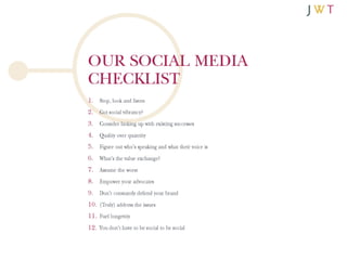 Social Media Checklist (Updated - March 2011)