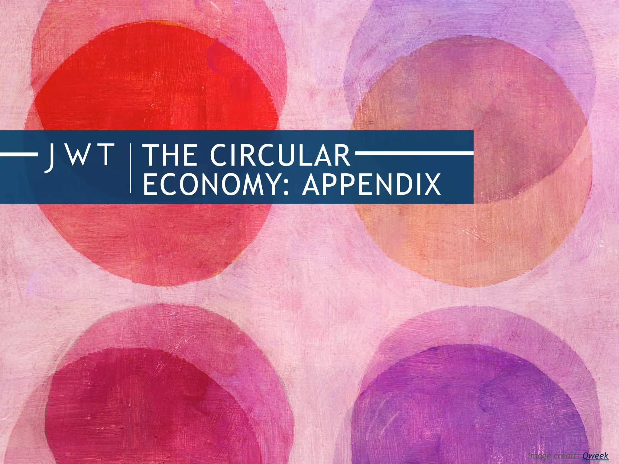 THE CIRCULAR
ECONOMY: APPENDIX
Image credit: Qweek
 