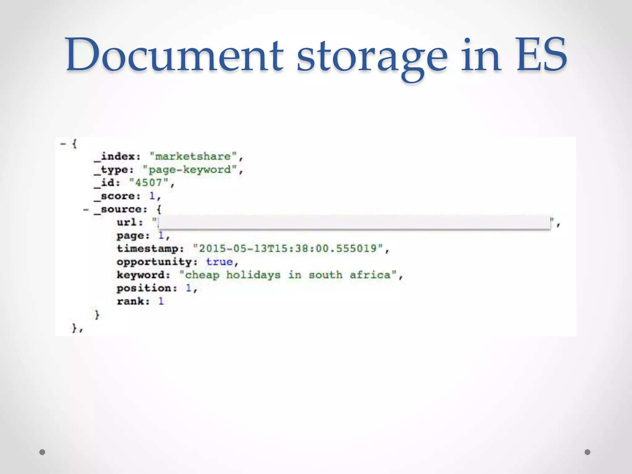 Document storage in ES
 