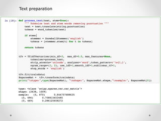 Text preparation
 